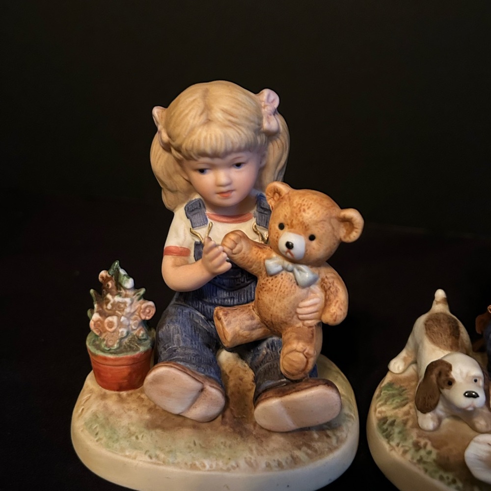 Denim Days Figurine #1504 After Chores By Homco 1985  Home Interiors - Picture 4 of 10